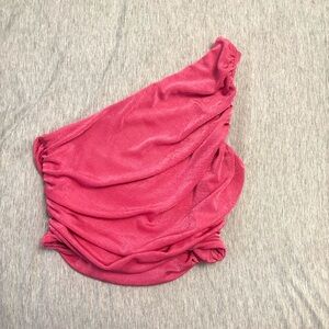 Hot Pink Off The Shoulder Crop Top